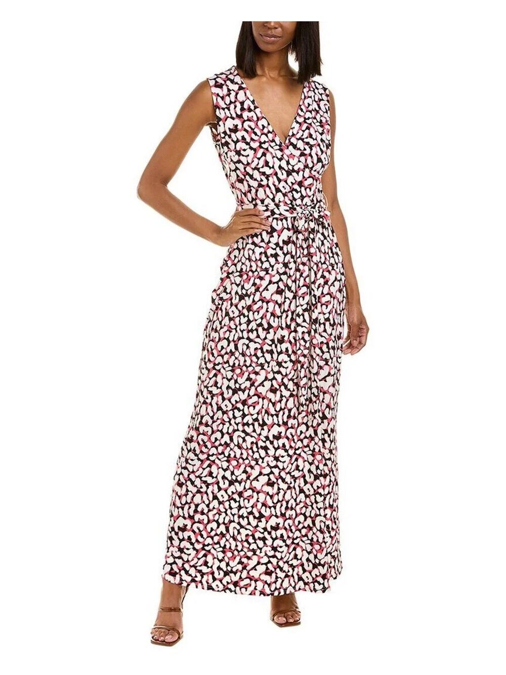 Leota Multicolored Print Sleeveless Maxi Dress Size L Large